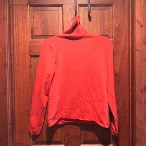 Talbots small orange turtleneck sweater
